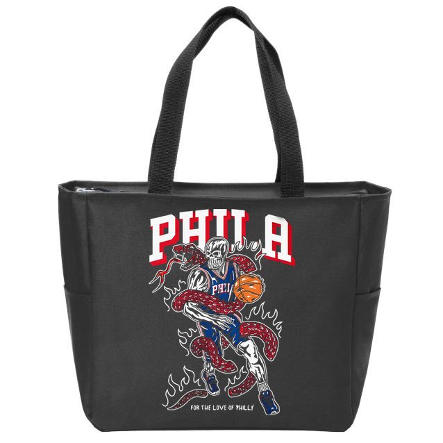 Philadelphia Basketball For The Love Of P.h.i.l.l.y Zip Tote Bag