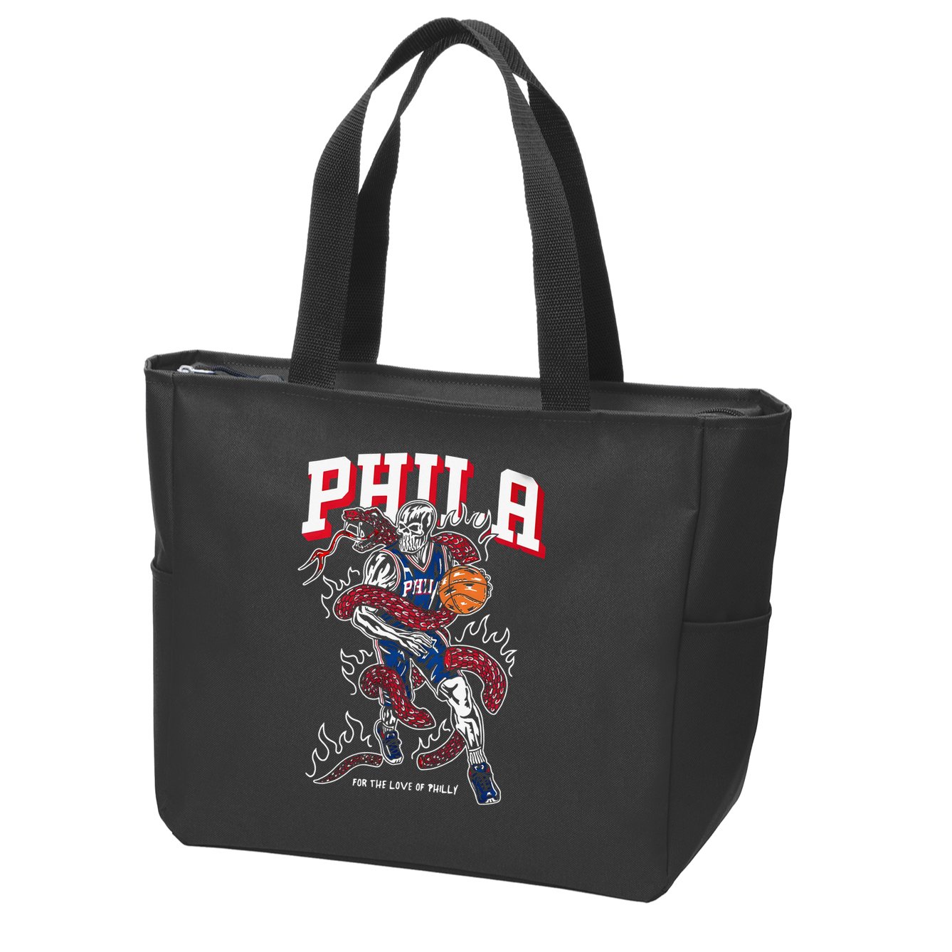 Philadelphia Basketball For The Love Of P.h.i.l.l.y Zip Tote Bag
