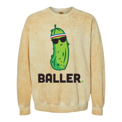 Pickle Baller Funny Pickleball Colorblast Crewneck Sweatshirt