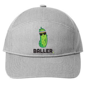 Pickle Baller Funny Pickleball 7-Panel Snapback Hat