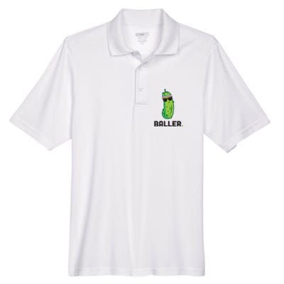 Pickle Baller Funny Pickleball Men's Origin Performance Piqué Polo