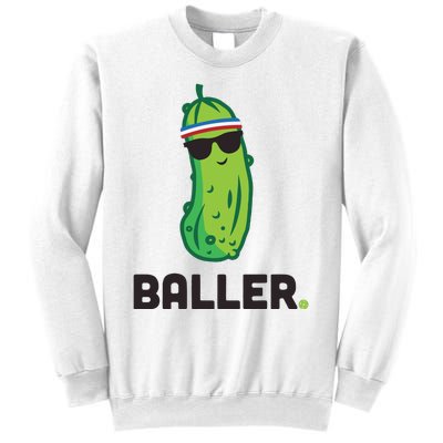 Pickle Baller Funny Pickleball Sweatshirt