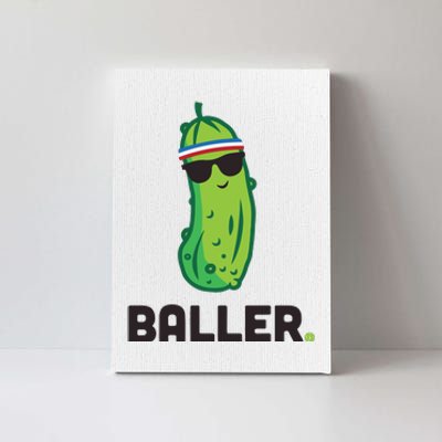 Pickle Baller Funny Pickleball Canvas