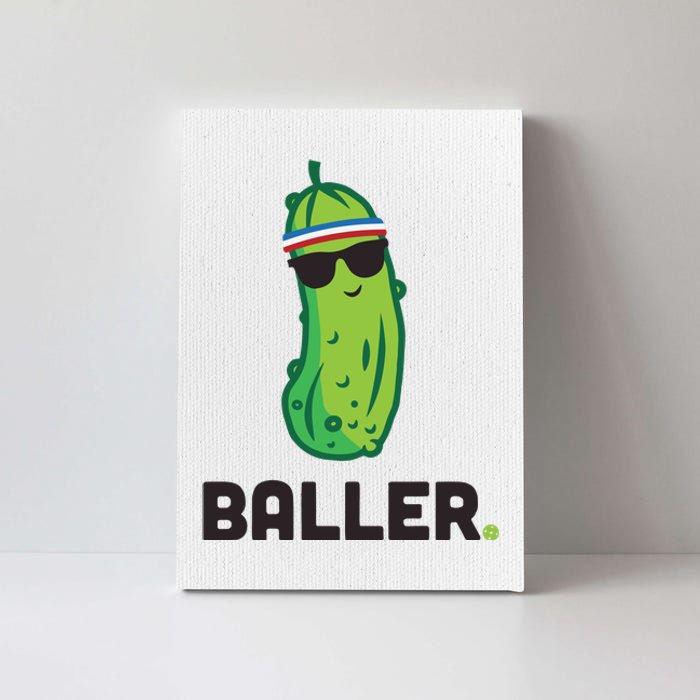 Pickle Baller Funny Pickleball Canvas