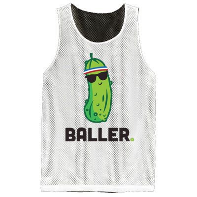 Pickle Baller Funny Pickleball Mesh Reversible Basketball Jersey Tank