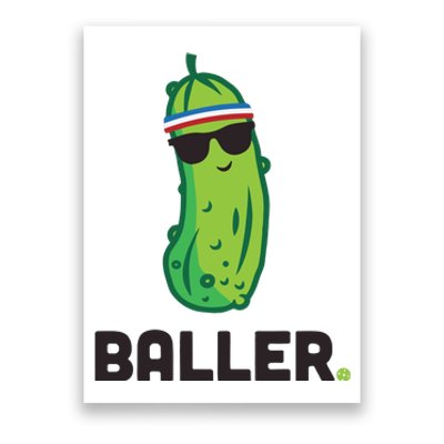 Pickle Baller Funny Pickleball Poster