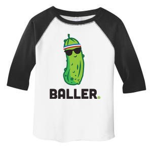 Pickle Baller Funny Pickleball Toddler Fine Jersey T-Shirt