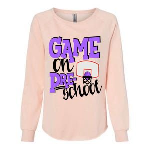 Preschool Basketball First Day Of School Sports Purple Gift Womens California Wash Sweatshirt