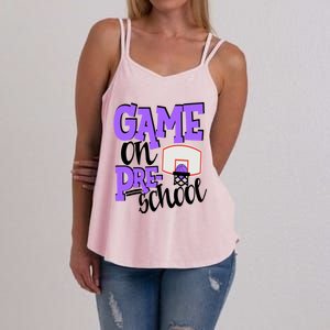 Preschool Basketball First Day Of School Sports Purple Gift Women's Strappy Tank