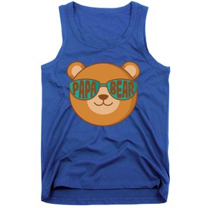 Papa Bear FatherS Day Bear With Glasses Cute Gift Tank Top