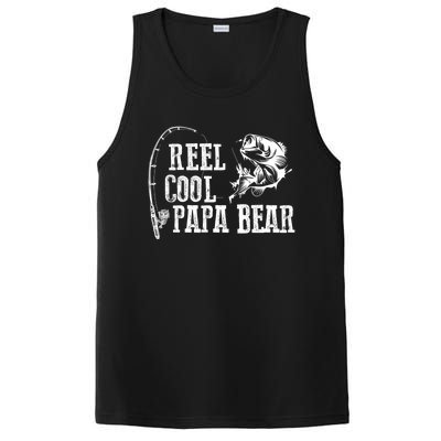 Papa Bear Fishing: Reel Cool Papa Bear Funny Gift Cute Gift PosiCharge Competitor Tank