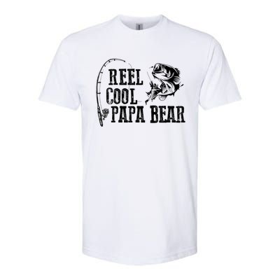 Papa Bear Fishing: Reel Cool Papa Bear Funny Gift Cute Gift Softstyle CVC T-Shirt