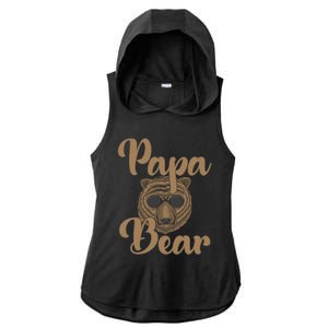 Papa Bear Fathers Day Tee Papa Bear Wearing Cool Sunglasses Cool Gift Ladies PosiCharge Tri-Blend Wicking Draft Hoodie Tank