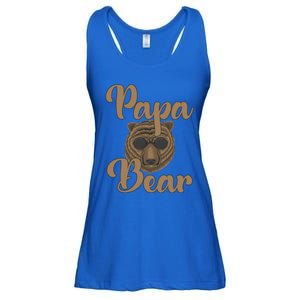 Papa Bear Fathers Day Tee Papa Bear Wearing Cool Sunglasses Cool Gift Ladies Essential Flowy Tank