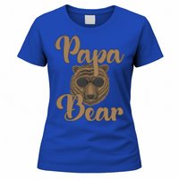 Papa Bear Fathers Day Tee Papa Bear Wearing Cool Sunglasses Cool Gift Women's T-Shirt