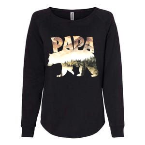 Papa Bear Forest Lake Mountain Scene Outdoors FatherS Day Gift Womens California Wash Sweatshirt