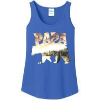 Papa Bear Forest Lake Mountain Scene Outdoors FatherS Day Gift Ladies Essential Tank