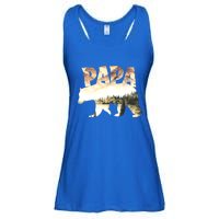 Papa Bear Forest Lake Mountain Scene Outdoors FatherS Day Gift Ladies Essential Flowy Tank