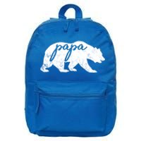 Papa Bear Fathers Day Gift For Dad Husband Grandpa Vintage Great Gift 16 in Basic Backpack