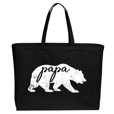 Papa Bear Fathers Day Gift For Dad Husband Grandpa Vintage Great Gift Cotton Canvas Jumbo Tote