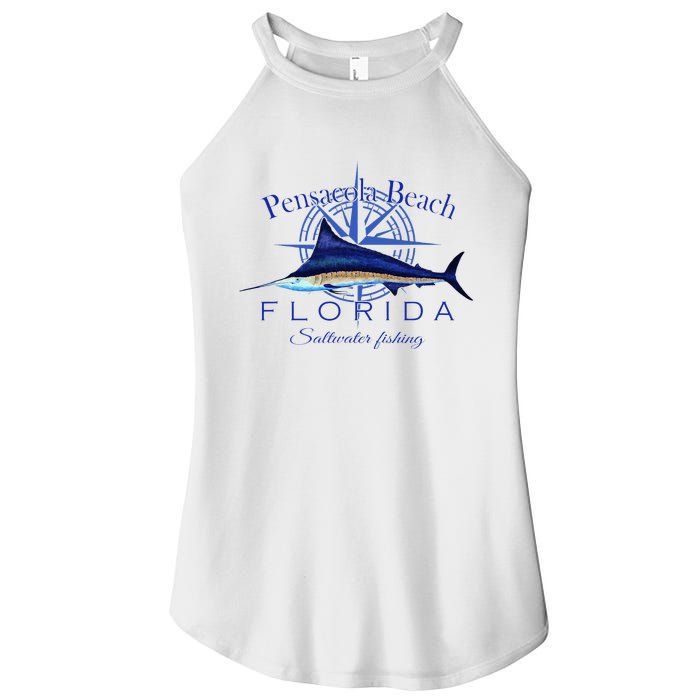 Pensacola Beach Florida Sailfish Billfish Saltwater Fishing Women’s Perfect Tri Rocker Tank