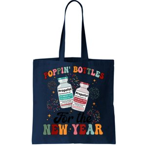 Poppin Bottles For The New Year Propofol Icu Nurse New Year Tote Bag