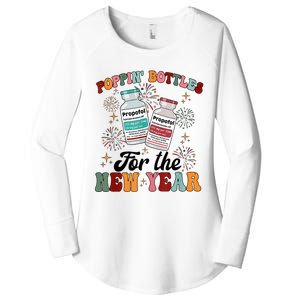 Poppin Bottles For The New Year Propofol Icu Nurse New Year Women's Perfect Tri Tunic Long Sleeve Shirt