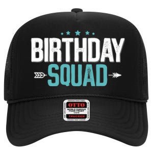 Party Birthday for Boy Birthday Squad High Crown Mesh Back Trucker Hat