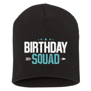 Party Birthday for Boy Birthday Squad Short Acrylic Beanie