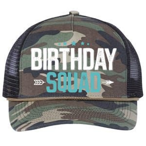 Party Birthday for Boy Birthday Squad Retro Rope Trucker Hat Cap