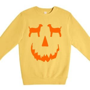 Pumpkin Boer Goat Show Halloween Premium Crewneck Sweatshirt