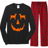 Pumpkin Boer Goat Show Halloween Long Sleeve Pajama Set