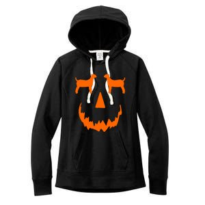 Pumpkin Boer Goat Show Halloween Women's Fleece Hoodie