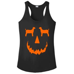 Pumpkin Boer Goat Show Halloween Ladies PosiCharge Competitor Racerback Tank