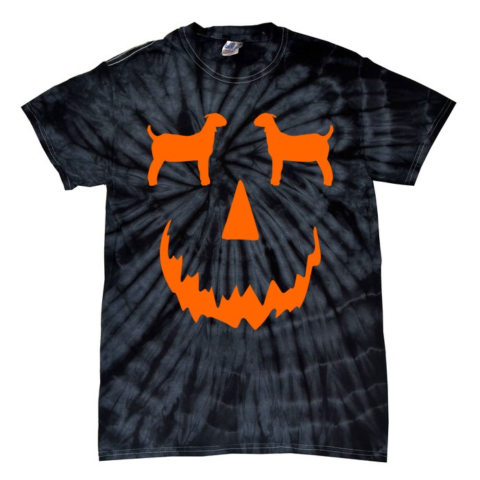 Pumpkin Boer Goat Show Halloween Tie-Dye T-Shirt