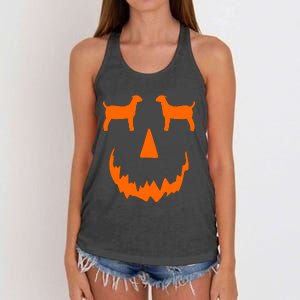 Pumpkin Boer Goat Show Halloween Women's Knotted Racerback Tank