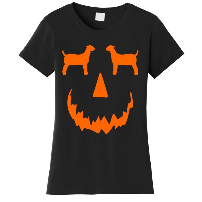 Pumpkin Boer Goat Show Halloween Women's T-Shirt