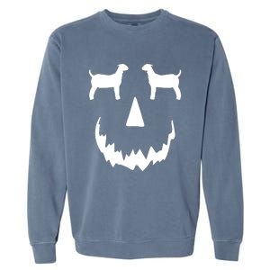 Pumpkin Boer Goat Show Halloween Garment-Dyed Sweatshirt