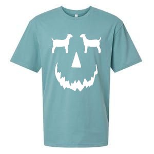 Pumpkin Boer Goat Show Halloween Sueded Cloud Jersey T-Shirt