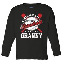 Professional Baseball Granny Team Sport Toddler Long Sleeve Shirt