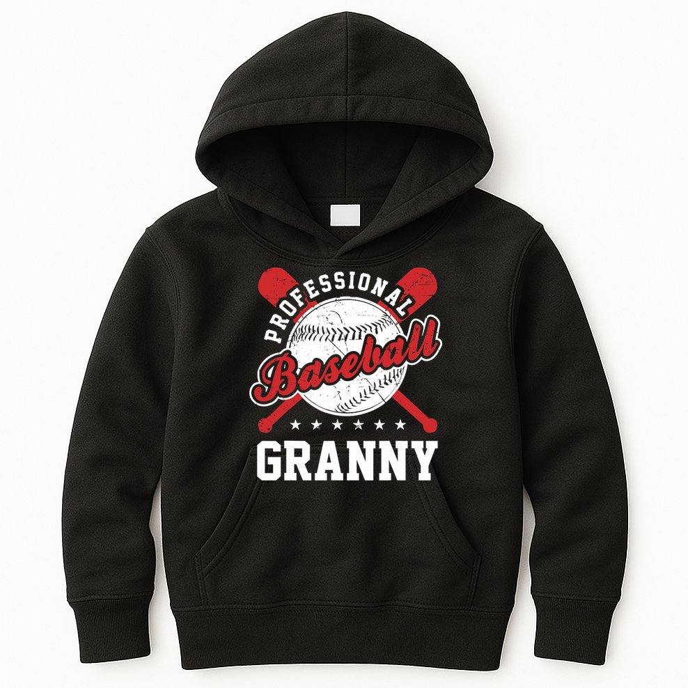Professional Baseball Granny Team Sport Kids Hoodie