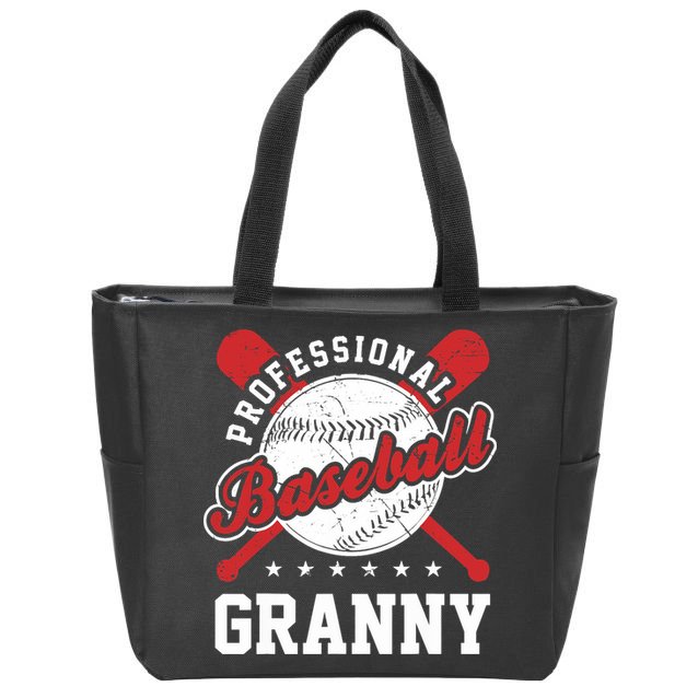 Professional Baseball Granny Team Sport Zip Tote Bag