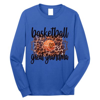 Proud Basketball Great Grandma Of A Basketball Player Gift Long Sleeve Shirt