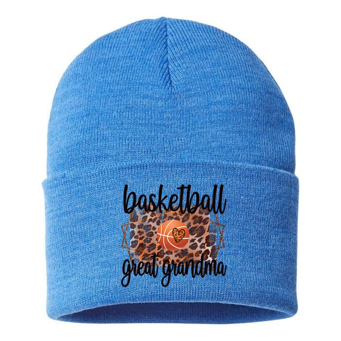 Proud Basketball Great Grandma Of A Basketball Player Gift Sustainable Knit Beanie