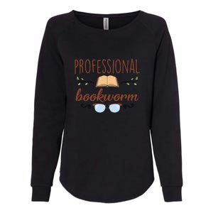 Professional Bookworm Glasses Reading Books Gift Cute Reading Womens California Wash Sweatshirt