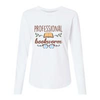 Professional Bookworm Glasses Reading Books Gift Cute Reading Womens Cotton Relaxed Long Sleeve T-Shirt