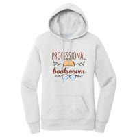 Professional Bookworm Glasses Reading Books Gift Cute Reading Women's Pullover Hoodie