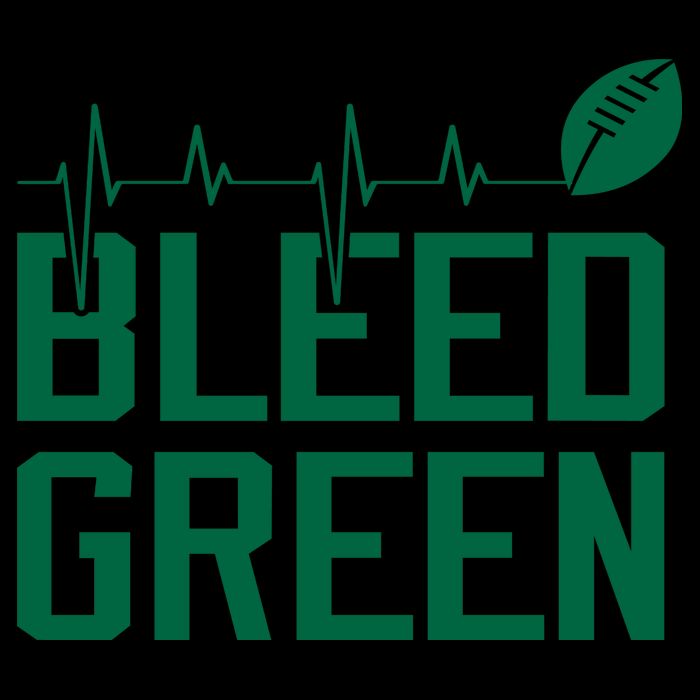 Bleed Green Football Team heart beat 16 in Basic Backpack