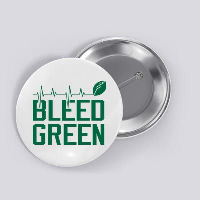 Bleed Green Football Team heart beat Button