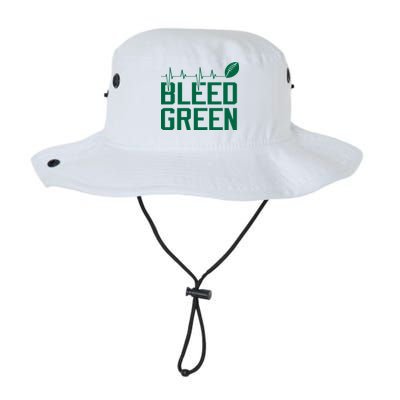 Bleed Green Football Team heart beat Bucket Hat